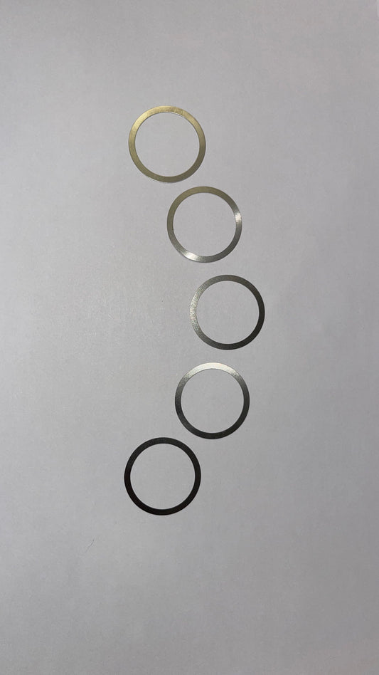 Barrel nut shims 0.1mm 5 pack